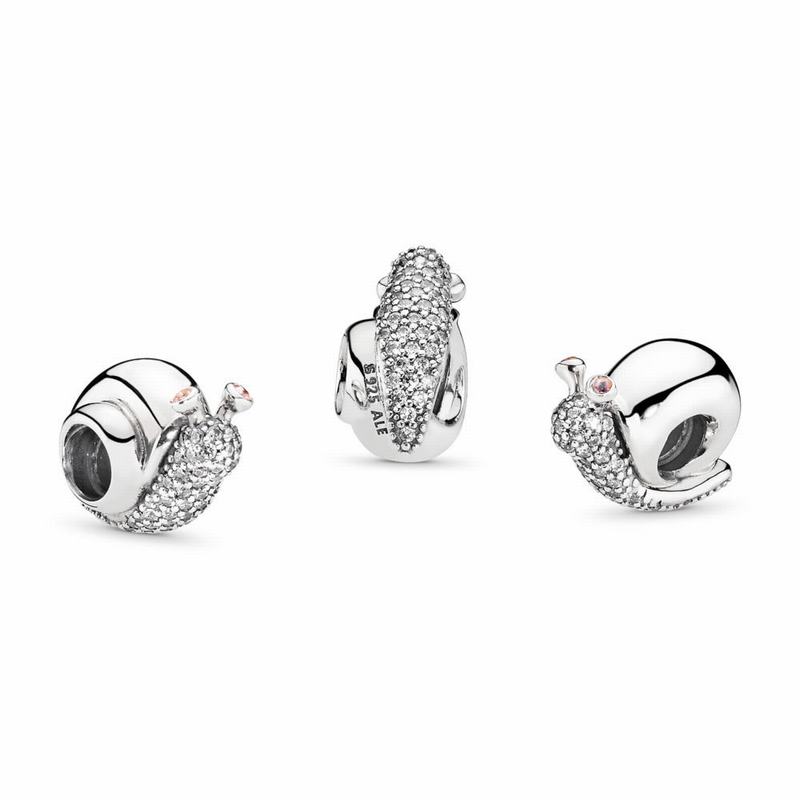 Pandora Sparkling Snail Charm Silver Egypt HE9374815